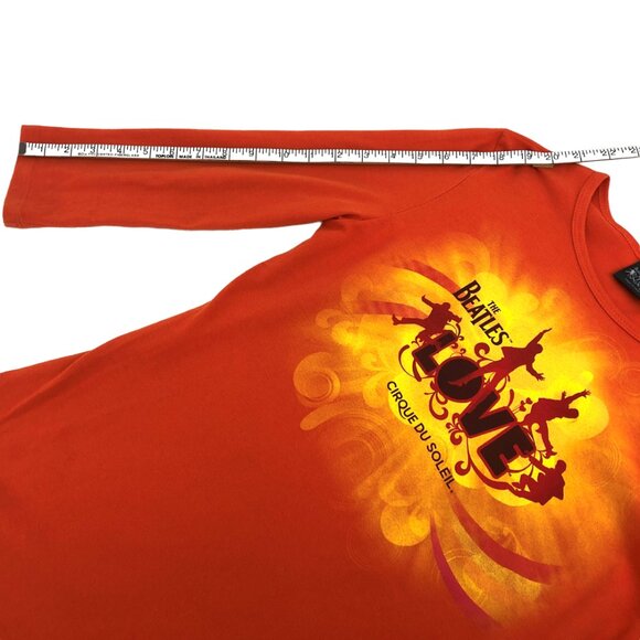 The Beatles Love Cirque Du Soleil Graphic Long Sleeve 100% Cotton Tee Size Small - Picture 10 of 11